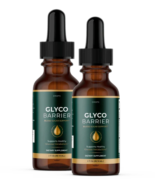 GlycoBarrier blood sugar support drops, two-bottle pack